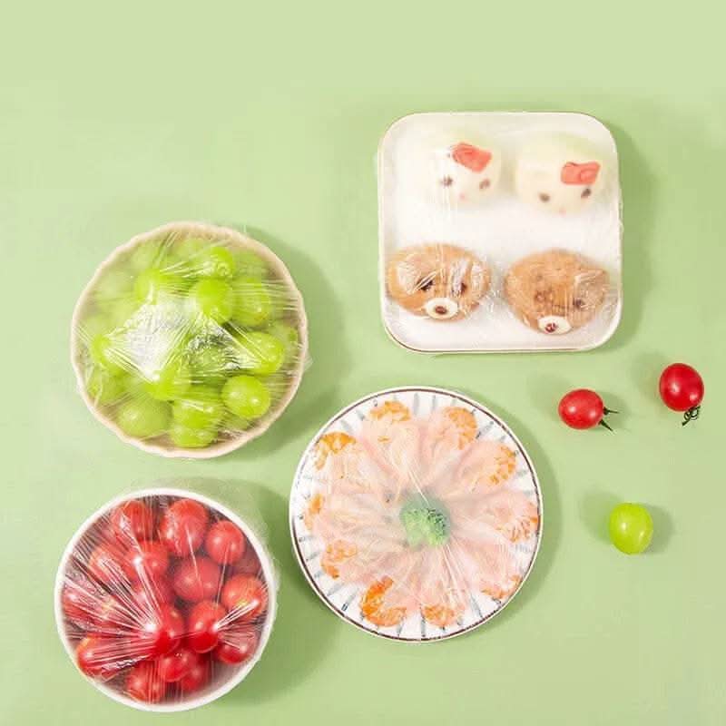 100 Pcs Disposable Food Cover Plastic Shopper Bags - Raffa Store